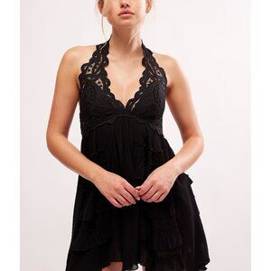 🆕 FREE PEOPLE FP One Adella Halter Slip / Black
